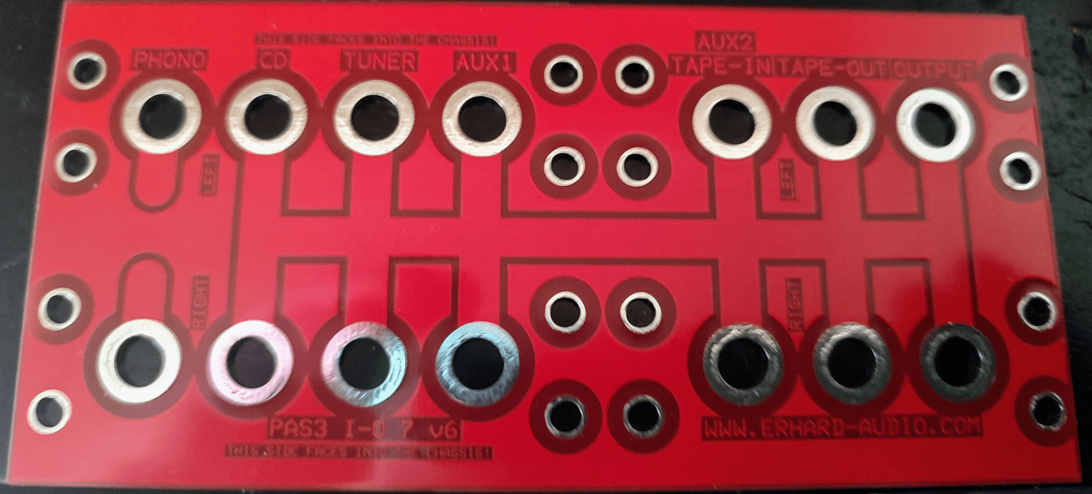 RCA 7 Way Input/Output Bare Board